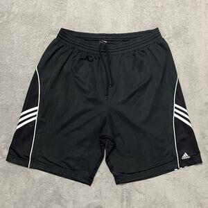 Adidas Shorts Mens L Black Logo Mesh Basketball Sports Athletic 2006 Pants
